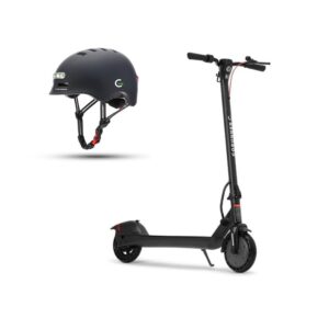 GoRunner Cruise 8.5" el-scooter med hjelm til sikkerhed.